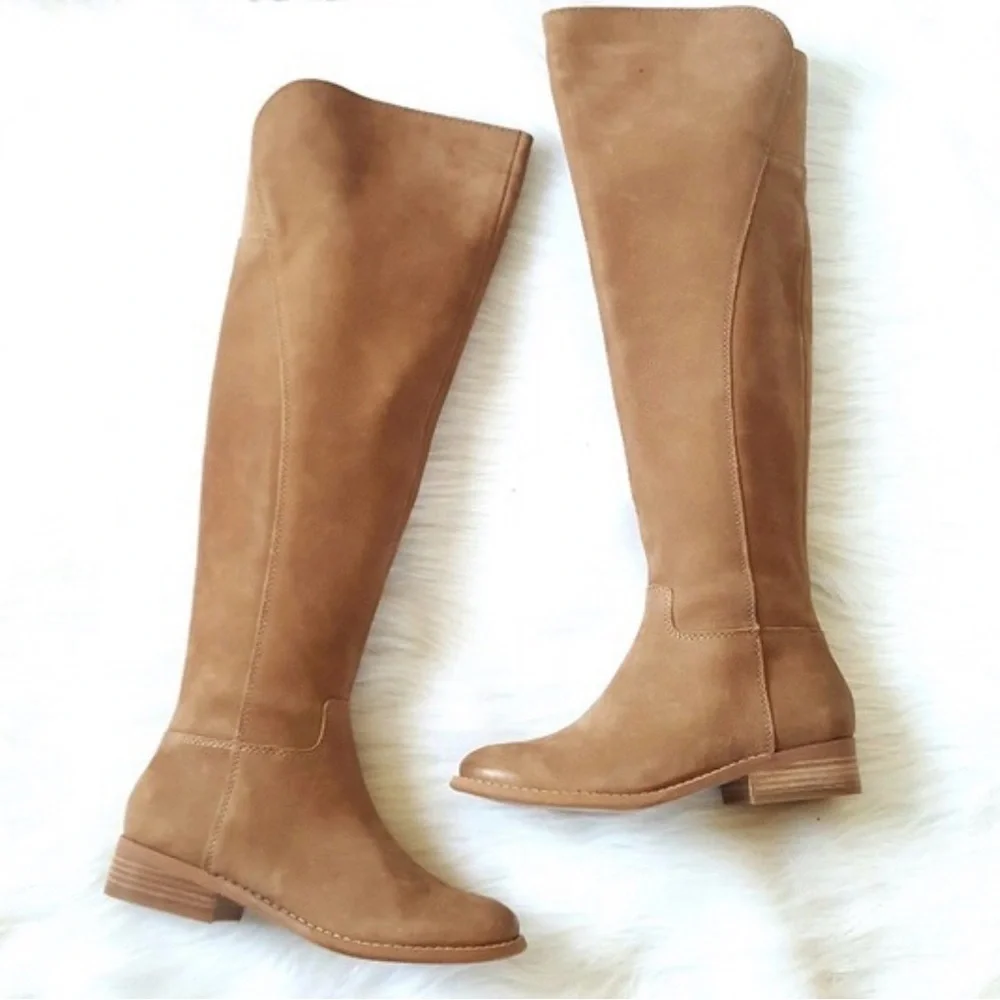 Lucky Brand Havaso Tan Over the Knee Leather Boots